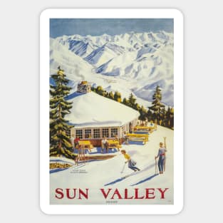 Sun Valley, Ski Poster Sticker